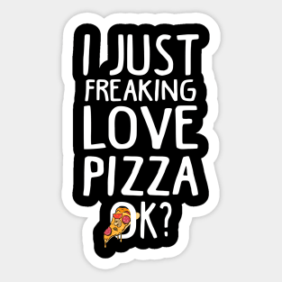 Love Pizza Funny Pizza Gift Sticker